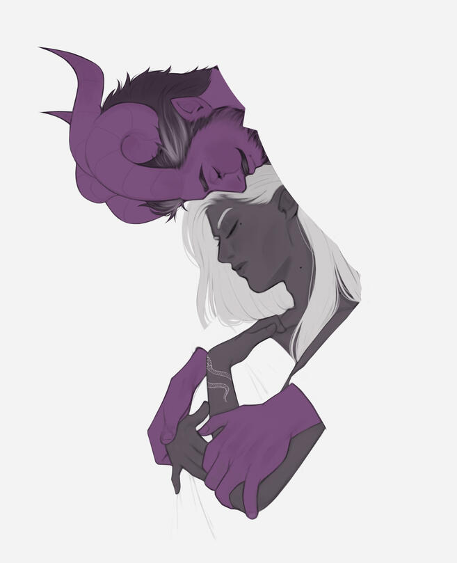 Casthus & Rivin Joe Bowler redraw (OCs, Rivin @_Nyra)